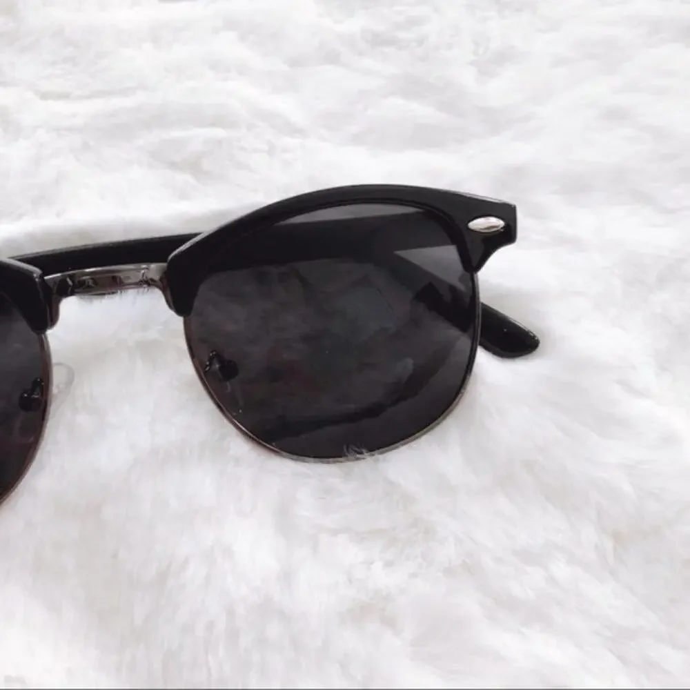 Harris Black Horn Rimmed Sunglasses